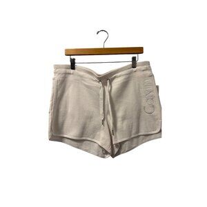 Calvin Klein Performance Soft White Athletic Shorts Sz XL Side Logo Drawstring.
